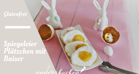 Spiegeleier Plätzchen mit Baiser