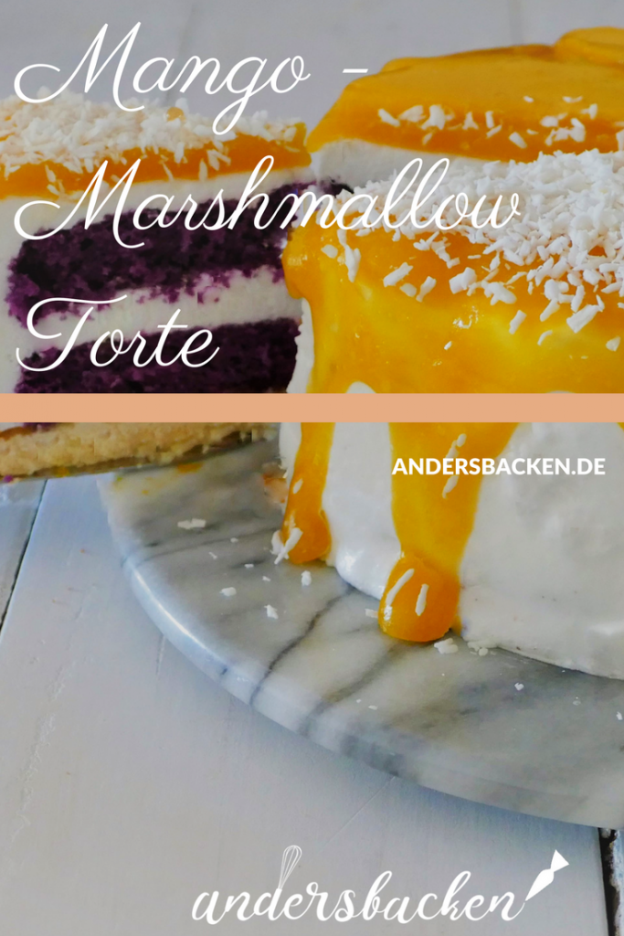 glutenfreie Mango Marshmallow Torte