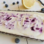 glutenfreie Cheesecake Tarte mit Heidelbeeren