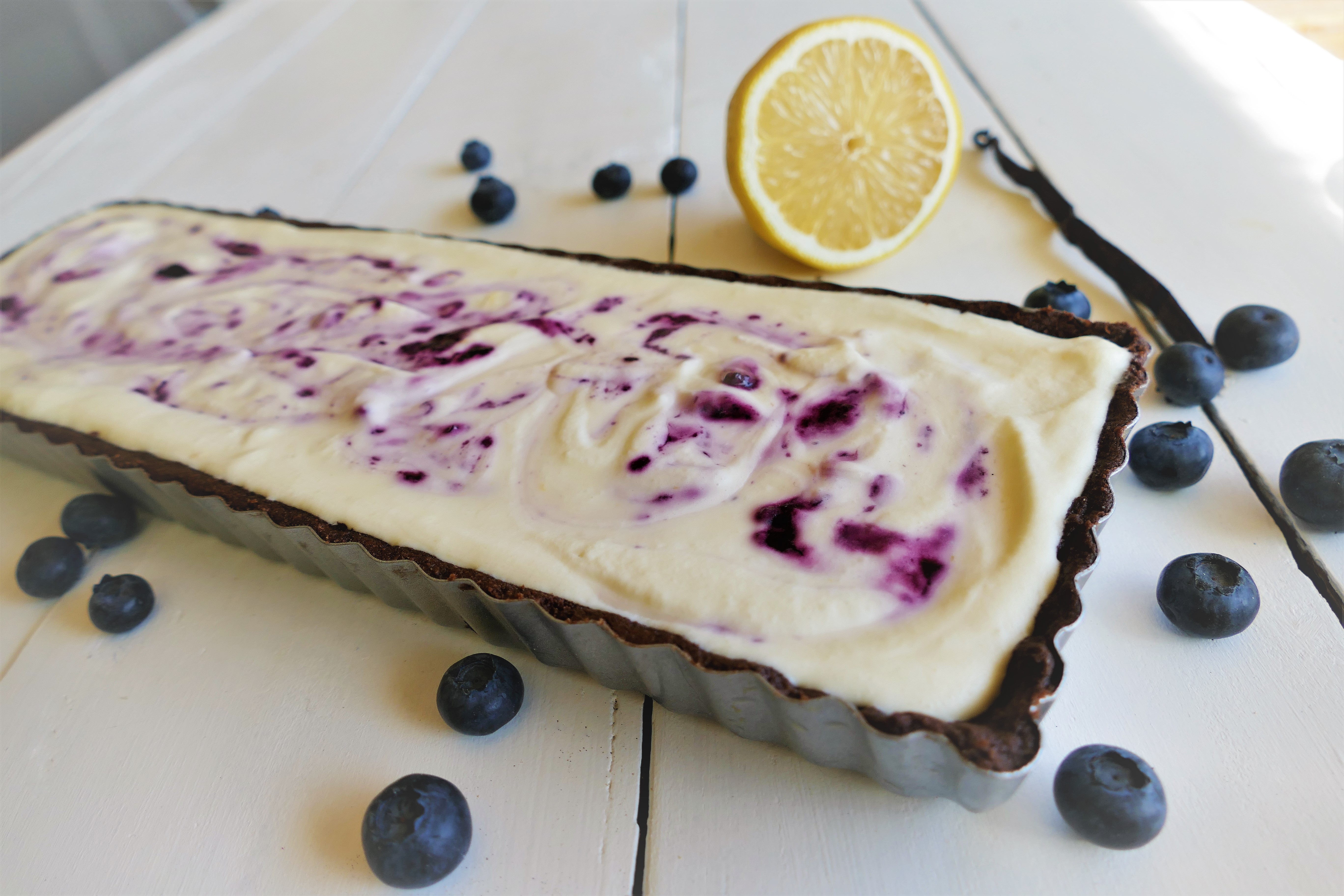 Blaubeer-Cheesecake Tarte