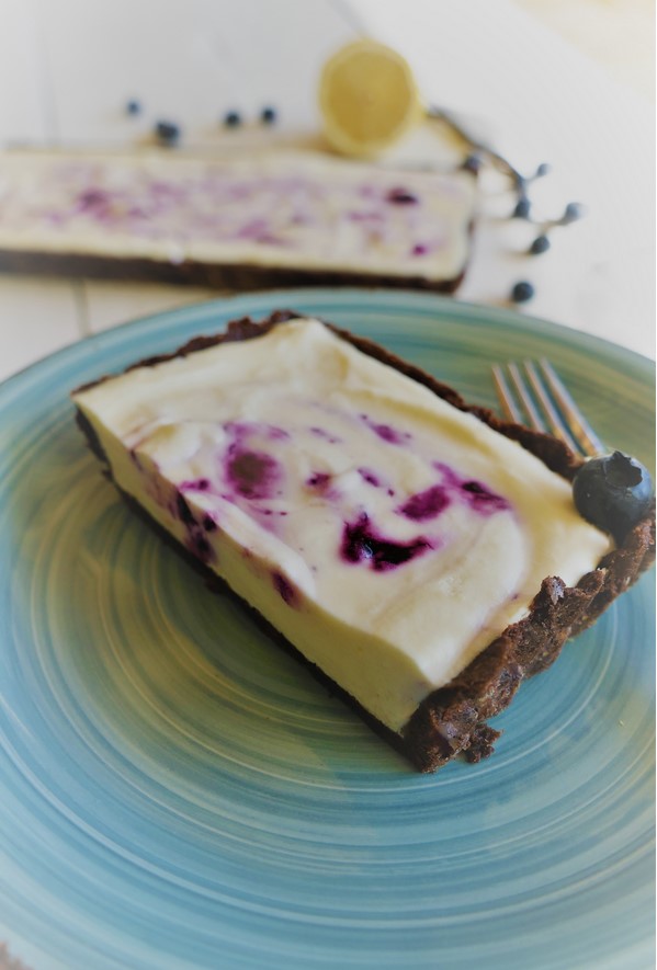 Glutenfreier Heidelbeer-Cheesecake Tarte Rezept