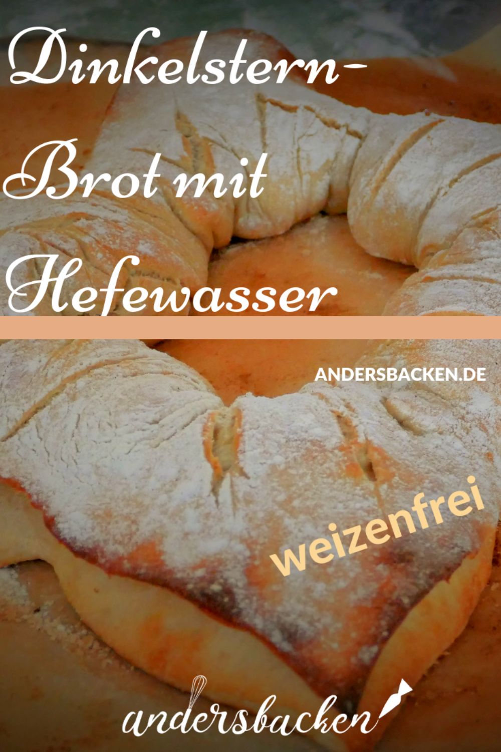 Rezept für Dinkelbrot in Sternform, Partybrot