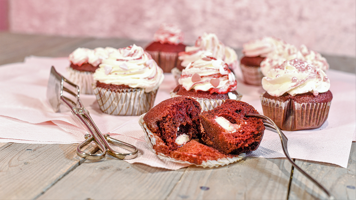 Red-velvet-Cupcakes, glutenfreies Rezept