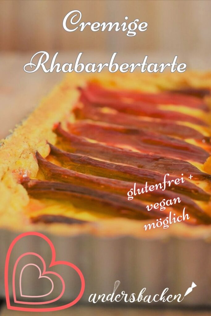 Glutenfreie Rhabarbertarte selber machen veganes Rezept