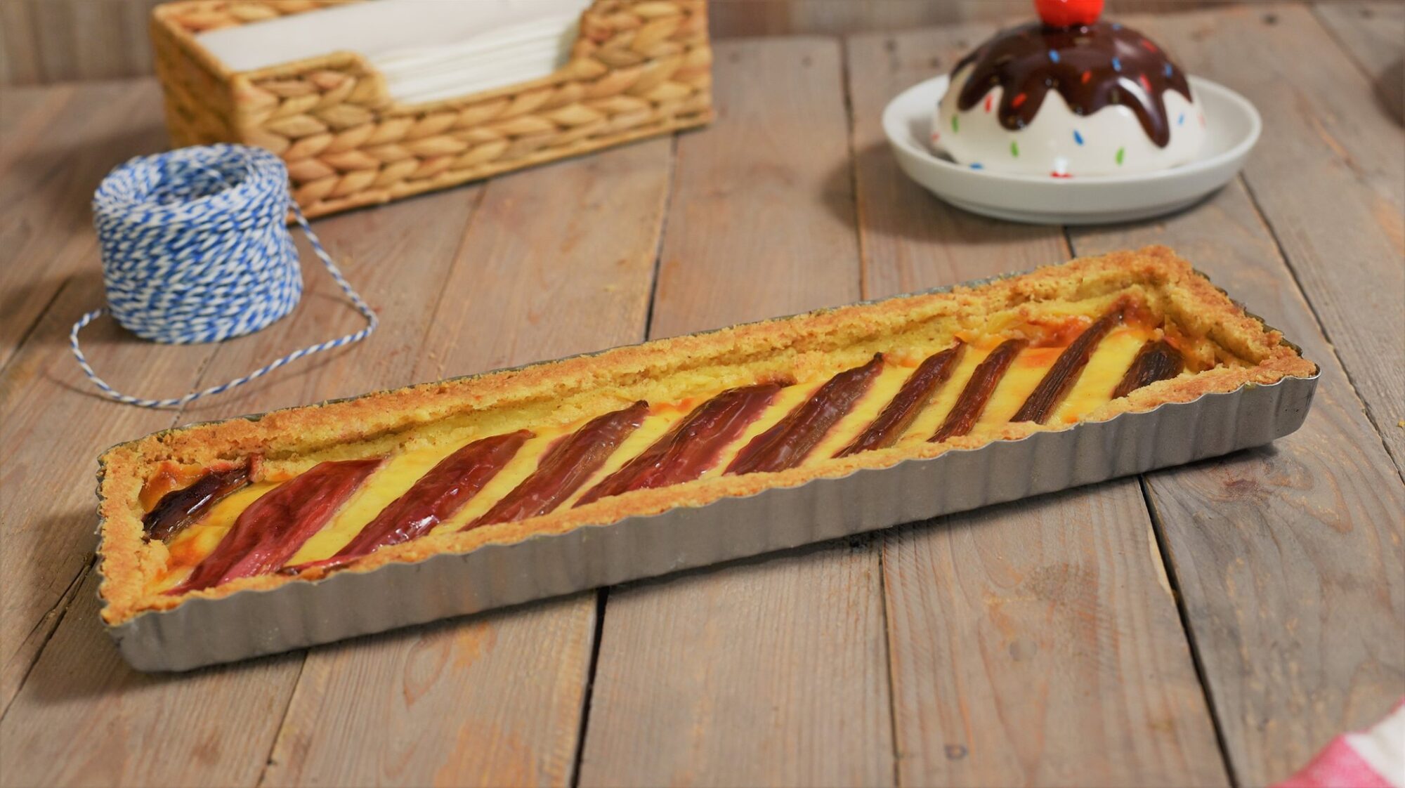 Rhabarbertarte glutenfreies Rezept, vegan backen und selber machen