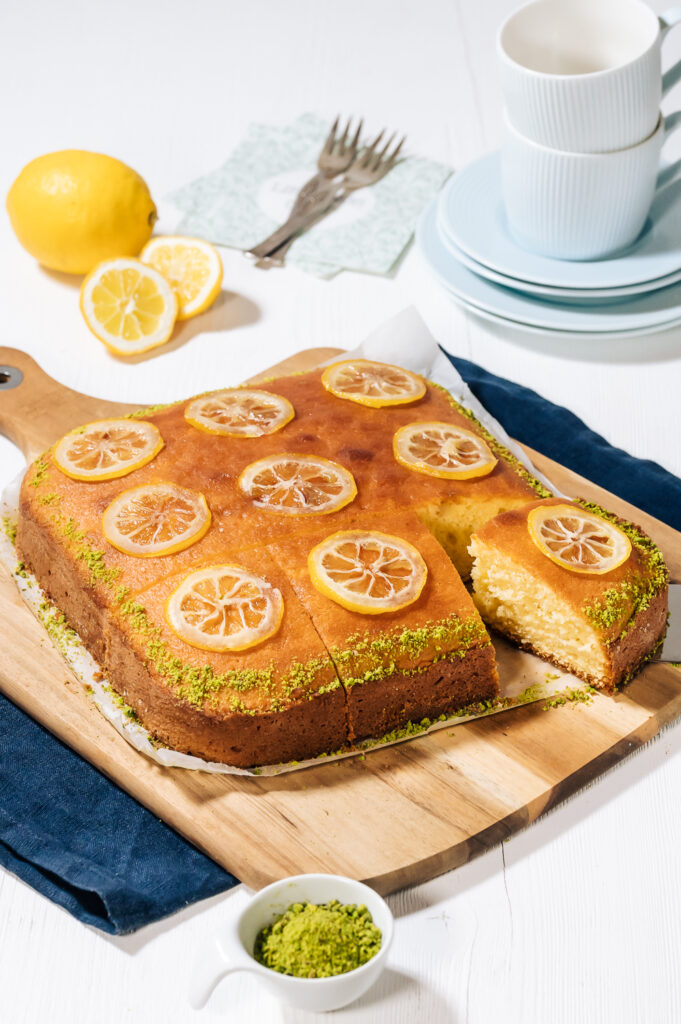 Rezept für Zitronen Blechkuchen