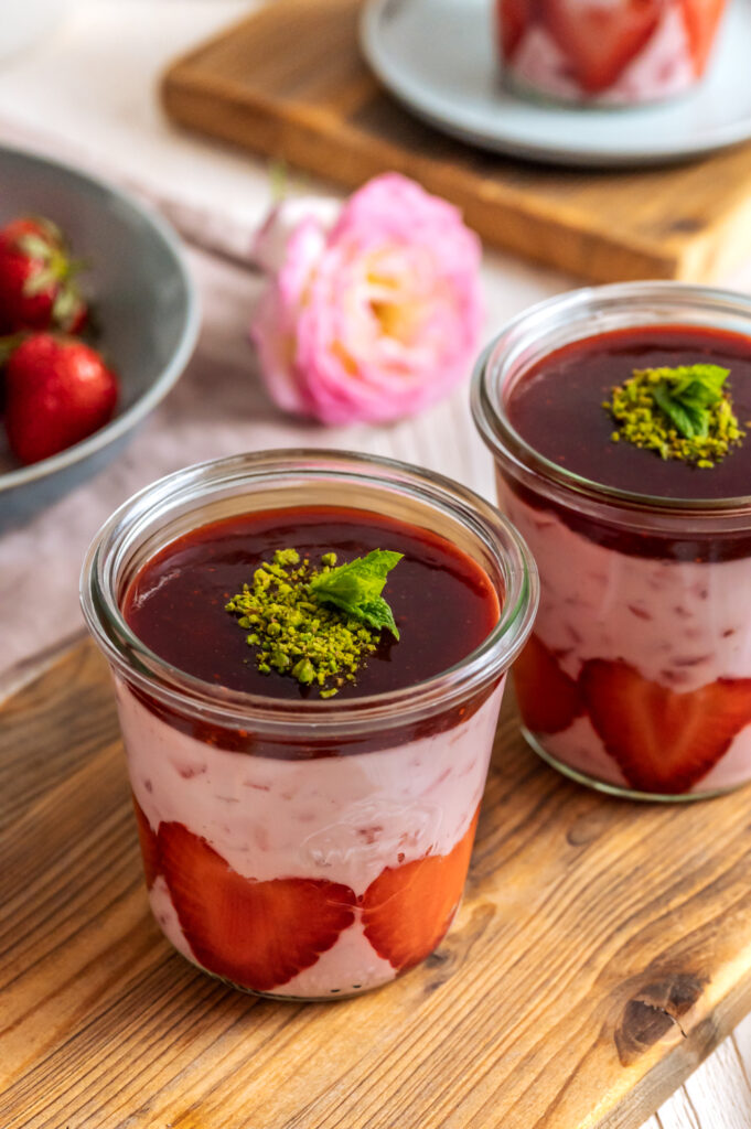 Glutenfreies Dessert Erdbeerquark selber machen