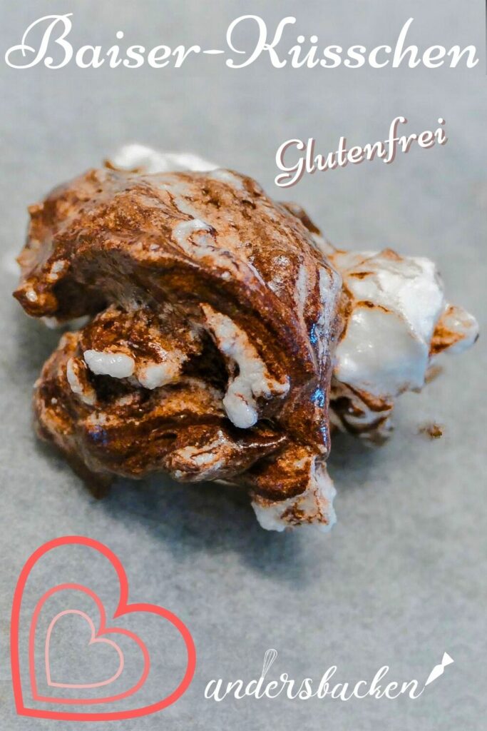 Rezept für marmorierte Baiser Küsschen glutenfrei