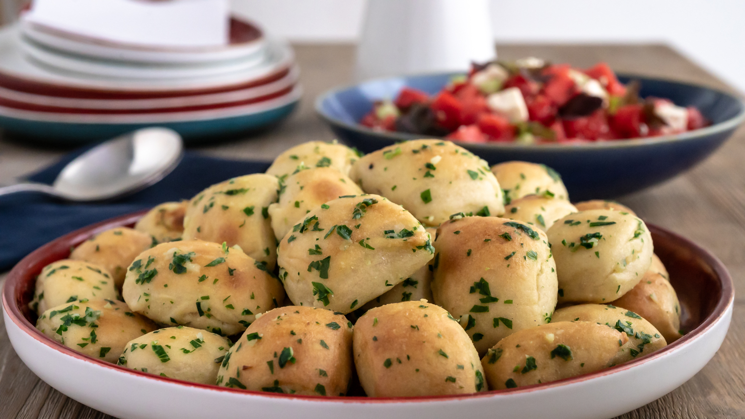 Rezept für Kräuterbrötchen aus Dinkelmehl