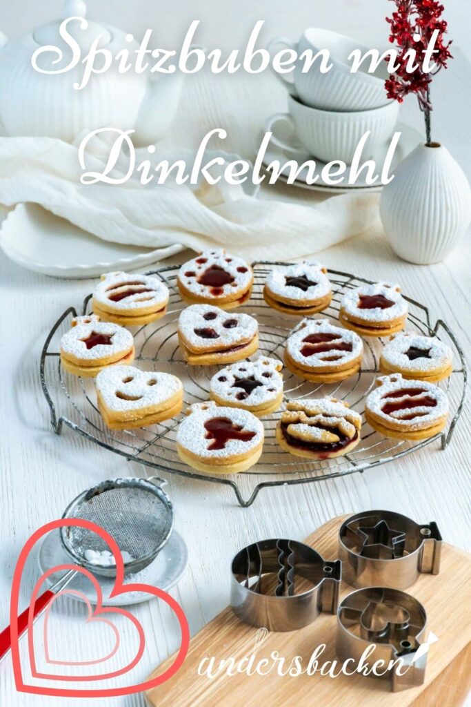 Rezept für Spitzbuben mit Dinkelmehl Hildaplätzchen